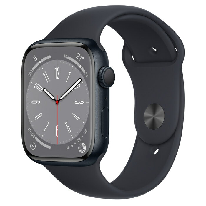 Apple Watch S8(GPS)午夜色鋁金屬錶殼配午夜色運動錶帶 45mm(MNP13TA/A 商品未拆未使用可以7天內申請退貨,如果拆封使用只能走維修保固,您可以再下單唷【APP下單9%點數回饋】