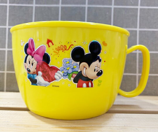 【震撼精品百貨】米奇/米妮 Micky Mouse 韓國 迪士尼Disney 不鏽鋼單把碗/湯碗(800ML)-米奇黃#02597 震撼日式精品百貨