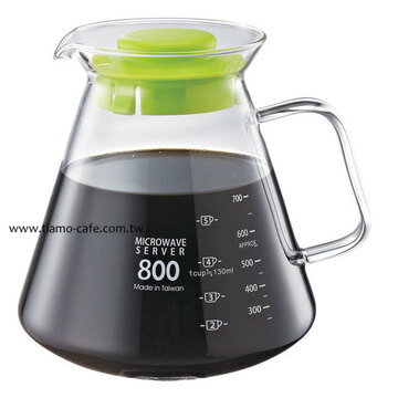 金時代書香咖啡 Tiamo 耐熱玻璃咖啡壺 玻璃把手款 800cc 臺灣製 HG2223G