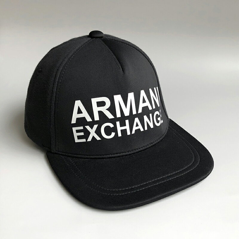 美國百分百【全新真品】Armani Exchange 棒球帽 AX 帽子 配件 老帽 反戴 logo 黑色 AE71
