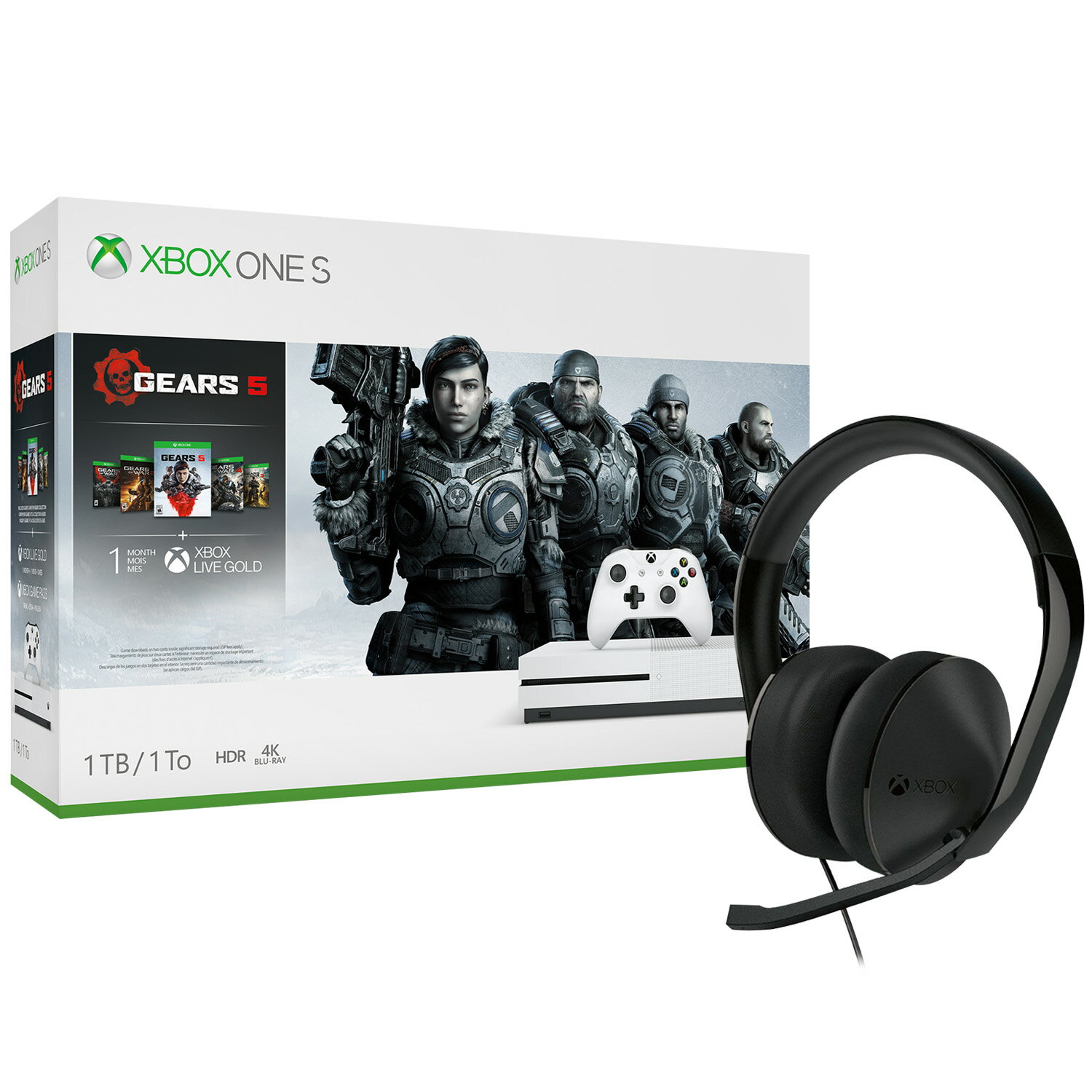 Xbox One S 1TB Console Gears 5 + Xbox Headset + $27.40 Rakuten Credit