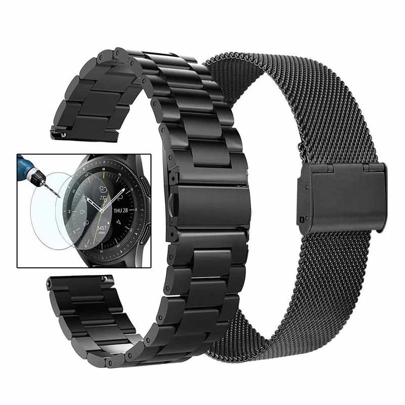 [2美國直購] 42mm錶帶 2入 適用 Samsung Galaxy Watch 4 Classic / Watch 3 41mm / Garmin Vivoactive 3 / Ticwatch E 黑