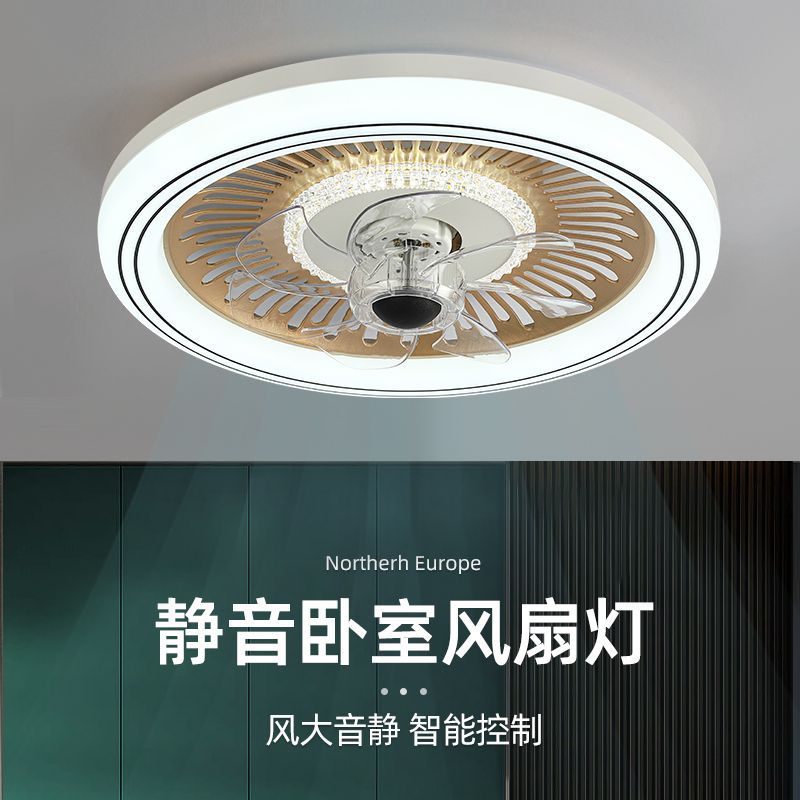 110V臺灣變頻搖頭吸頂風扇燈智能APP遙控電扇燈臥室餐廳吊扇燈