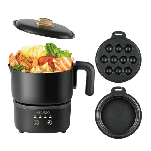 淘禮網 【HIKUMO 日云】享食叁杯鍋HKM-PG0811CH (平底、深鍋、章魚燒盤)/露營/外宿/租屋 1