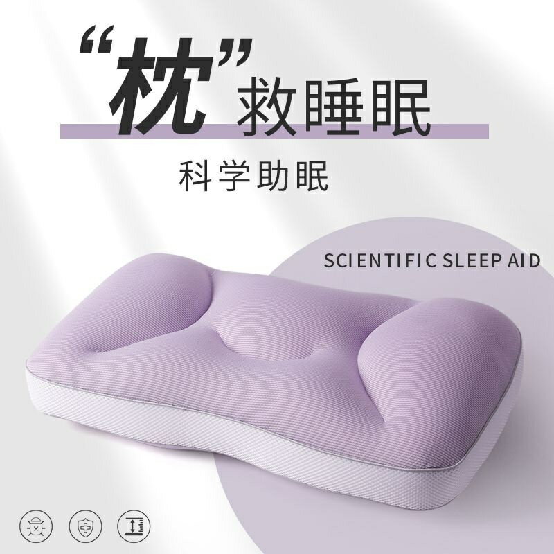 頸枕 枕頭 護頸枕 床頭枕頭 記憶枕 睡眠枕頭分割槽護助眠單人高低枕不塌陷酒店枕芯家用一對裝