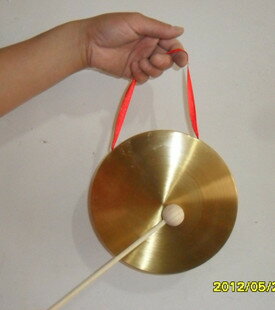 兒童打擊樂器學校幼兒園玩教具直徑15厘米 純銅 銅鑼