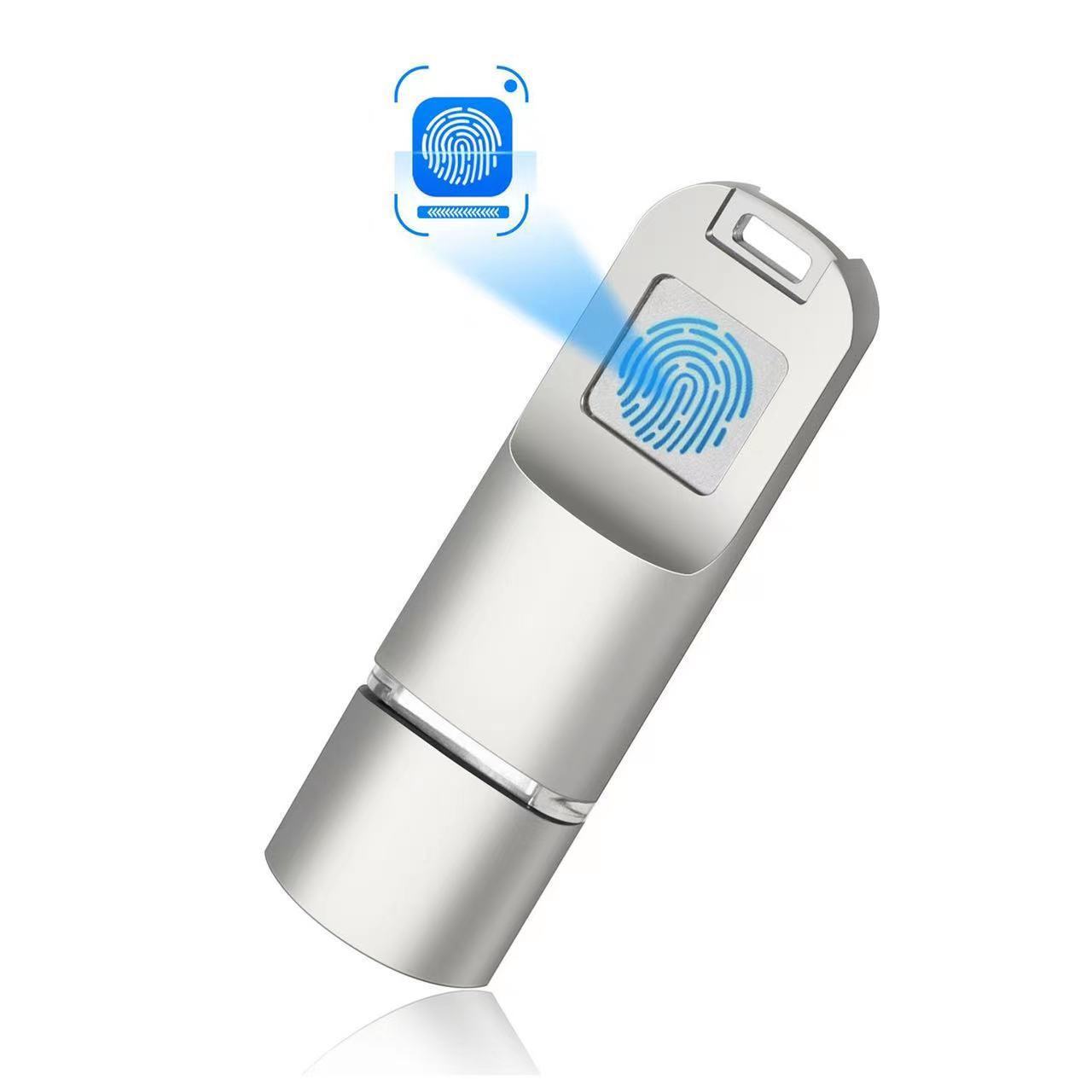 256G指紋加密u盤大容量手機電腦兩用適用華為手機type-c指紋優盤【宜家良品百貨】