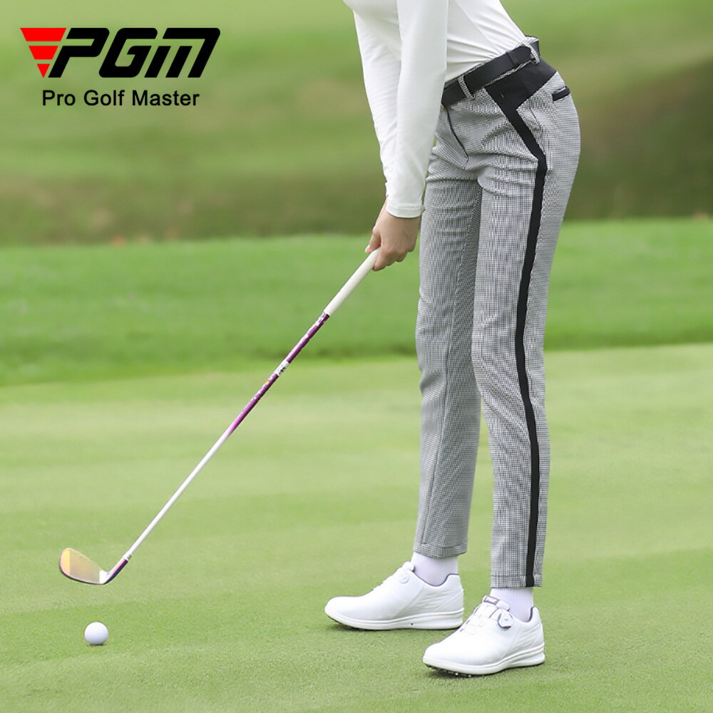 【元素運動】PGM春夏高爾夫服裝女士千鳥格褲子運動長褲個性印花女褲
