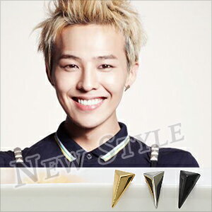 BIGBANG 權志龍 G-Dragon GD 同款立體三角耳釘耳環 (單支價)
