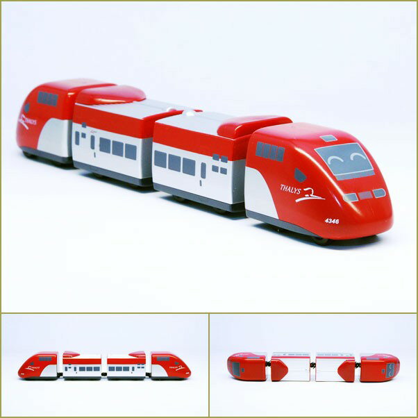 荷比法高鐵THALYS列車 鐵支路4節迴力小列車 迴力車 火車玩具 壓克力盒裝 QV042T1 TR臺灣鐵道