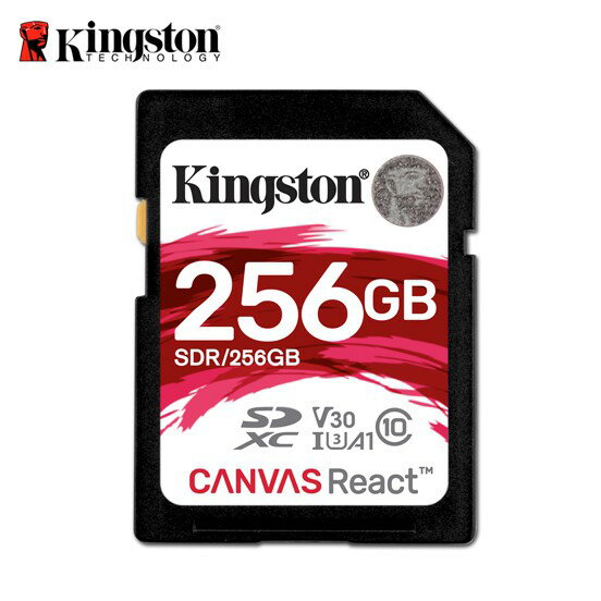 金士頓 256GB Kingston Canvas React SDXC UHS-I A1 U3 記憶卡 保固公司貨