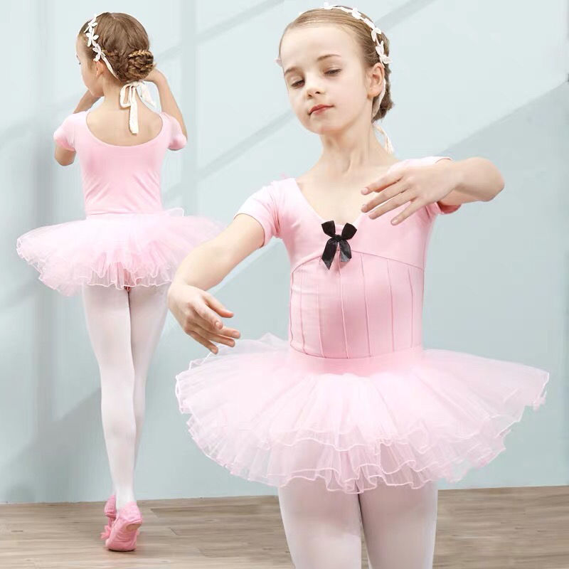 兒童舞蹈服裝女童春夏長短袖幼兒練功服中國舞跳芭蕾舞裙衣服考級