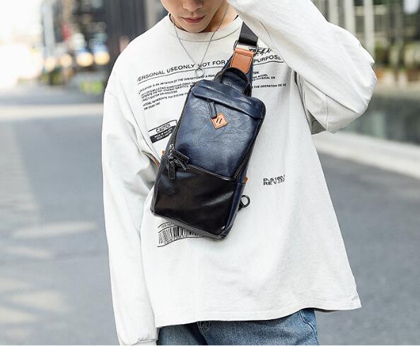 FINDSENSE X 韓國男士 多功能 街頭時尚 戶外運動胸包 單肩包 斜挎包 腰包