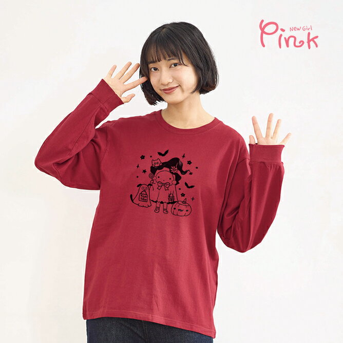 Pink* 萬聖節小米鬼鬼來搗蛋長袖T恤 (3色)