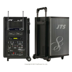 WA-88 JTS雙頻道手提無線擴音機/UHF16頻道選擇/內建CD.USB.SD卡播放/充電式/台灣製