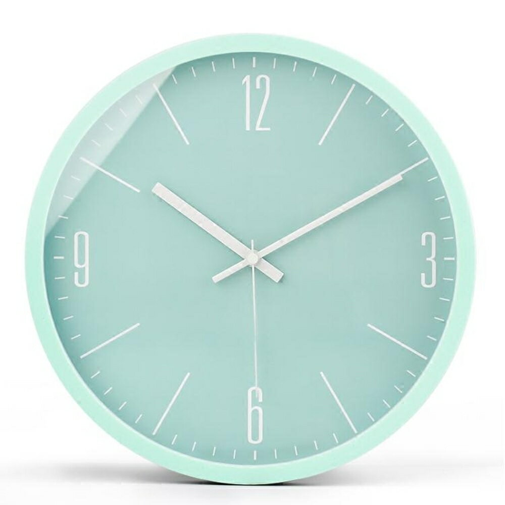現代簡約馬卡龍鐘錶掛鐘石英鐘客廳創意臥室大氣時鐘掛錶靜音錶DF 清涼一夏钜惠