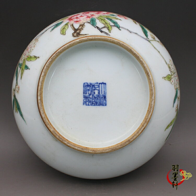 清乾隆粉彩花卉紋大蓋盒捧盒古玩陶瓷古董瓷器仿古老貨收藏品擺件| 協貿