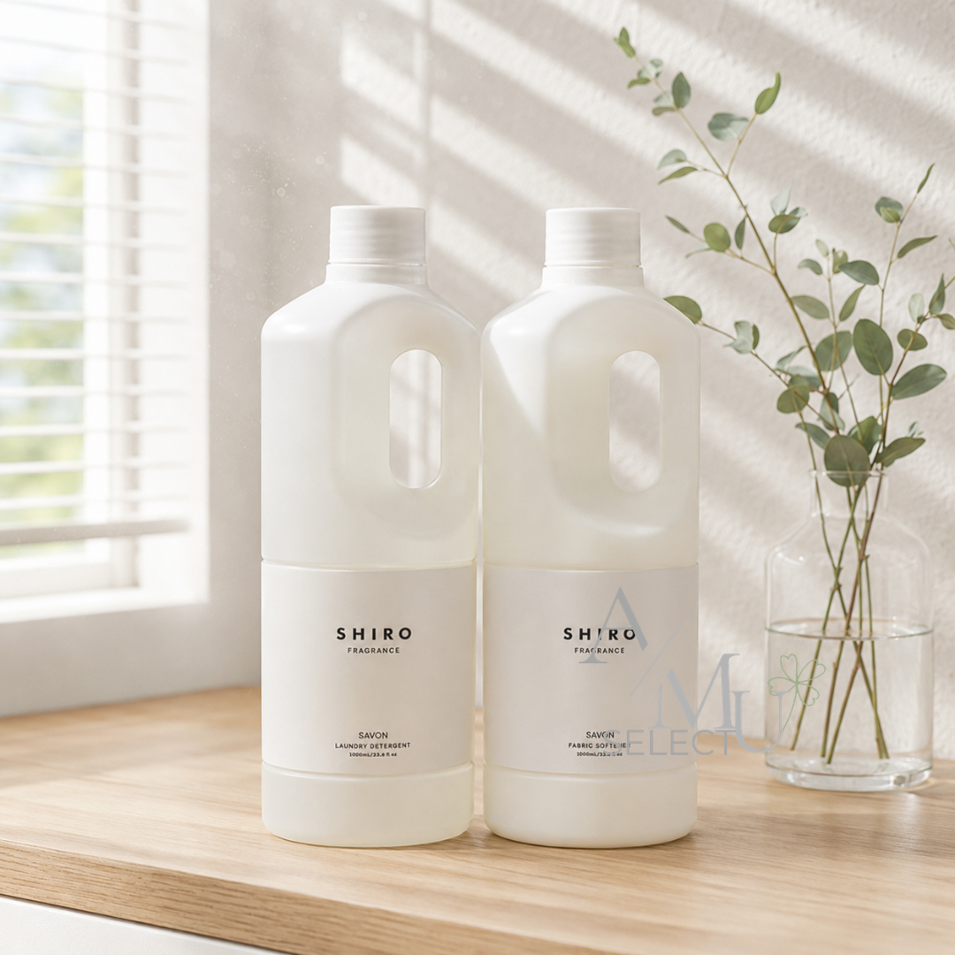 【SHIRO】洗衣精1000ml＋柔軟精1000ml 禮盒組｜原廠盒裝｜日本居家香氛