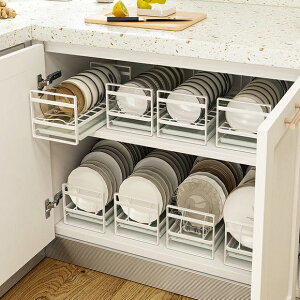 單層碗盤收納架 放碗碟 檯面櫥櫃碗架 小型櫃內置物架 廚房水槽架 瀝水籃