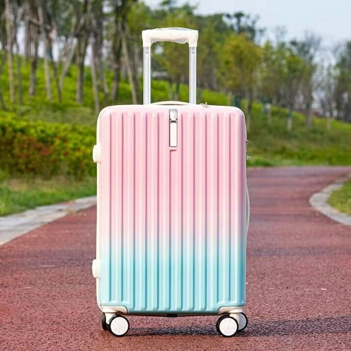 漸變色行李箱 日系旅行箱 高顏值拉桿箱 男26吋行李箱 大容量 可愛行李箱 密碼箱 質感 高CP
