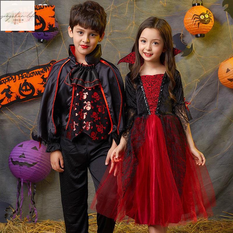 造型服飾萬聖節 恐怖 兒童服裝 角色扮演 服裝 吸血鬼 童服裝女 吸血鬼披風 表演服