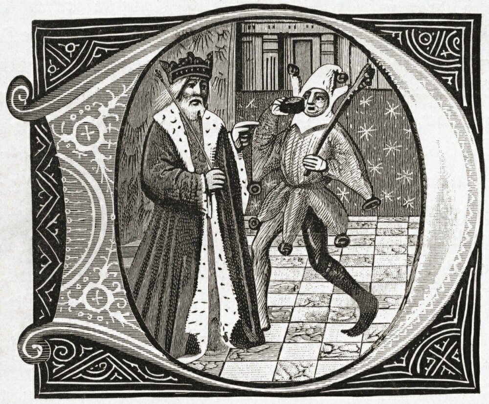 Posterazzi: King And Jester Early 15Th Century From The Book Short ...