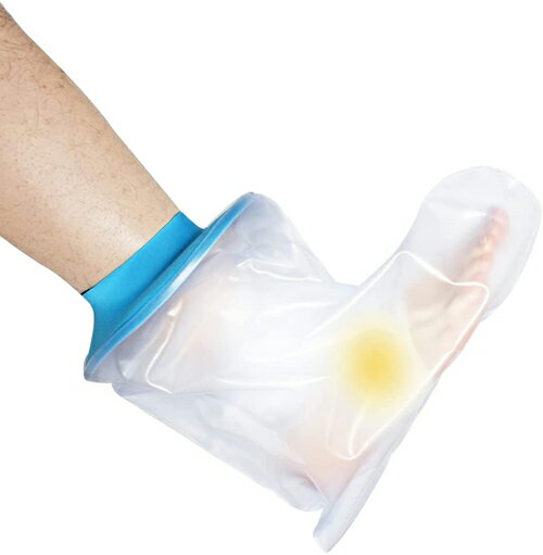[2美國直購] 淋浴用防水護足套 重複使用 Foot Cast Protector Shower Waterproof Shower Boot Cover 傷口乾燥