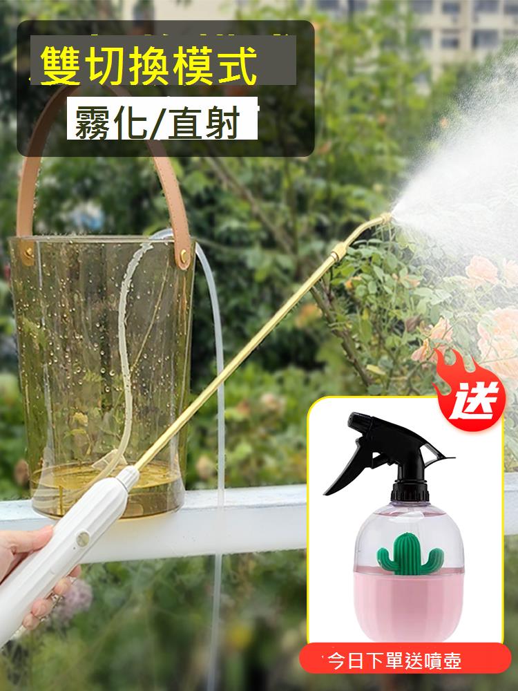 電動噴霧器噴霧槍便攜式水槍噴壺澆水澆花神器充電打藥噴槍噴頭新