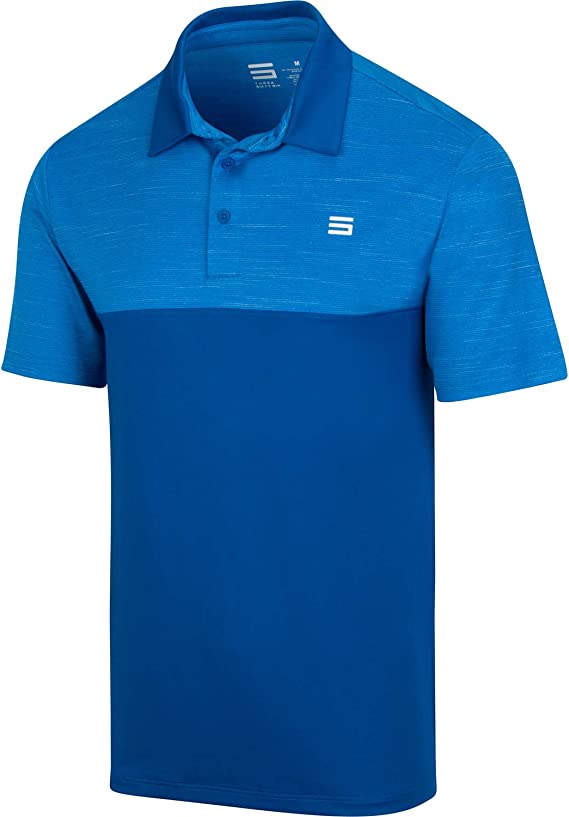 【美國代購】Tree Sixty Six 美國知名品牌 男士速乾高爾夫襯衫 - 吸濕排汗短袖休閒 Polo 衫 藍雙色