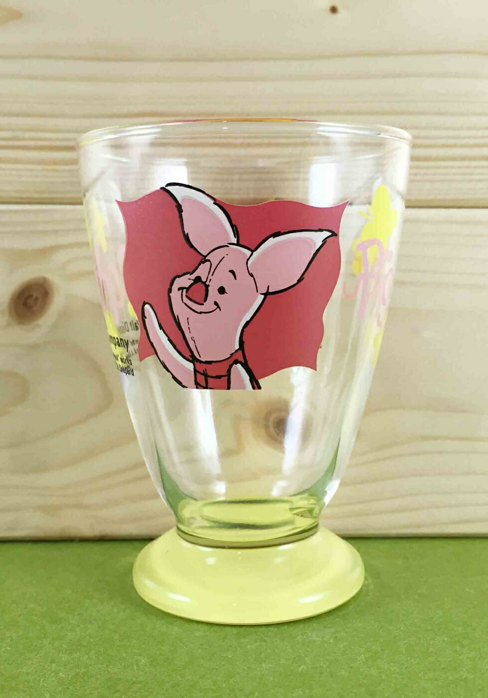 【震撼精品百貨】Winnie the Pooh 小熊維尼 玻璃杯-黃小豬 震撼日式精品百貨