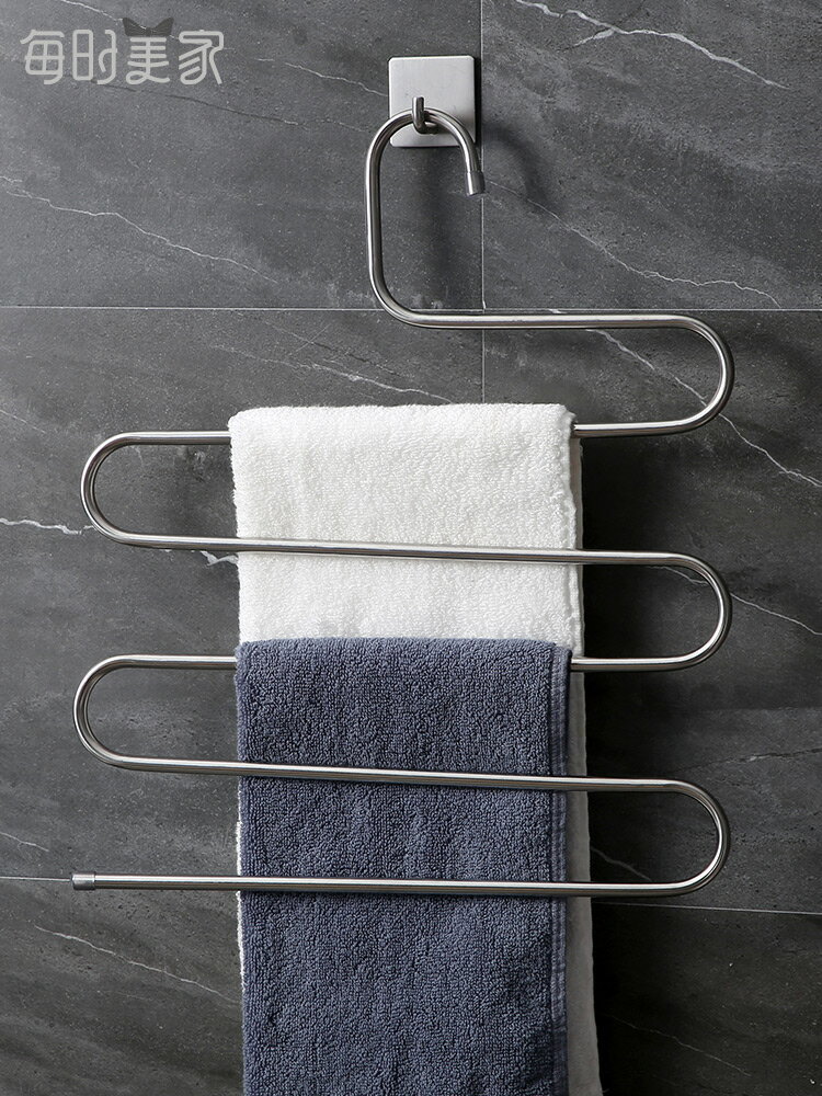 多功能褲架家用S型魔術晾衣架不銹鋼褲夾衣柜多層掛褲子收納神器 4