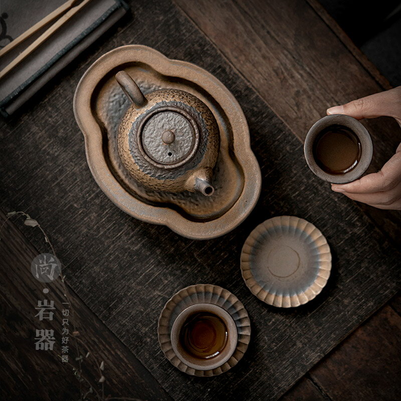 日式復古功夫茶具小套裝一壺二杯家用簡易泡茶器茶壺茶杯茶盤整套