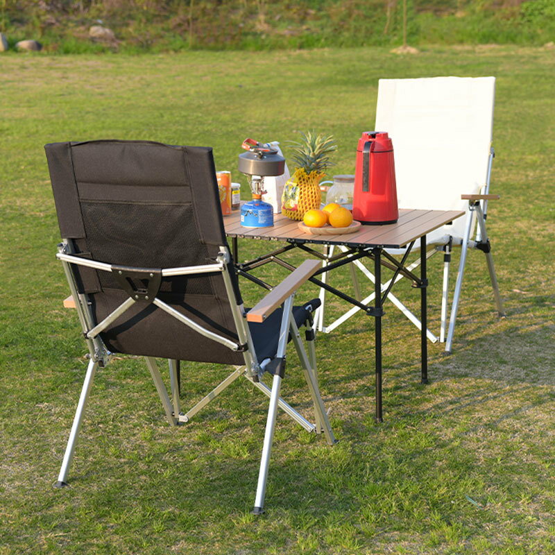 戶外便攜折疊椅子露營釣魚靠背凳子鋁合金野營沙灘躺椅