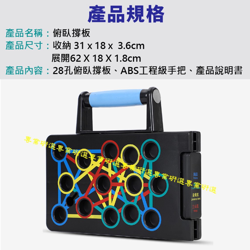 【台灣現貨  】俯臥撐板 伏地挺身板 俯臥撐支架 伏地挺身器 24種鍛鍊方式 ABS工程級握把 底部防滑 摺疊設計 5