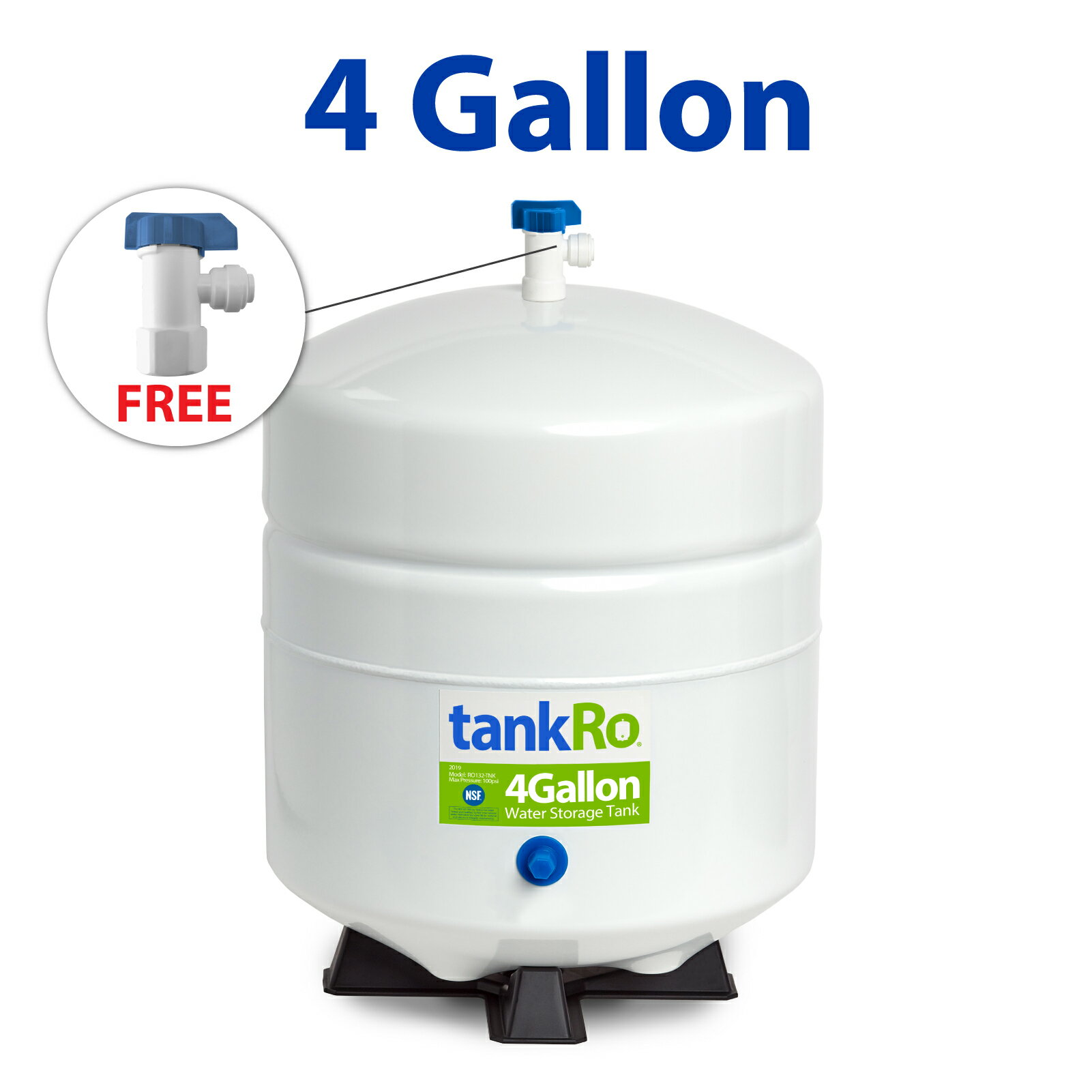 Express Water RO Expansion Tank 4 Gallon NSF Certified Compact Reverse Osmosis Water