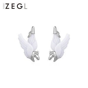 ZENGLIU設計師創意飛馬動物耳環女高級感小眾chic耳釘925銀針耳飾