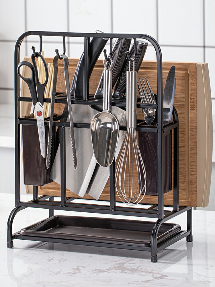 不銹鋼刀架廚房用品置物架家用大全多功能筷子籠砧板菜刀具收納架