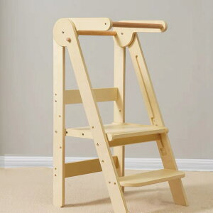 洗手凳木質腳踩凳可折疊寶寶成長凳 洗漱廚房學習塔