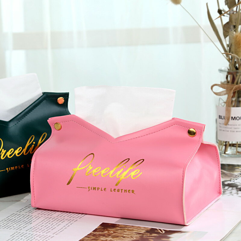 皮質紙巾盒抽紙盒家用簡約客廳創意北歐輕奢臥室紙網紅茶幾收納盒