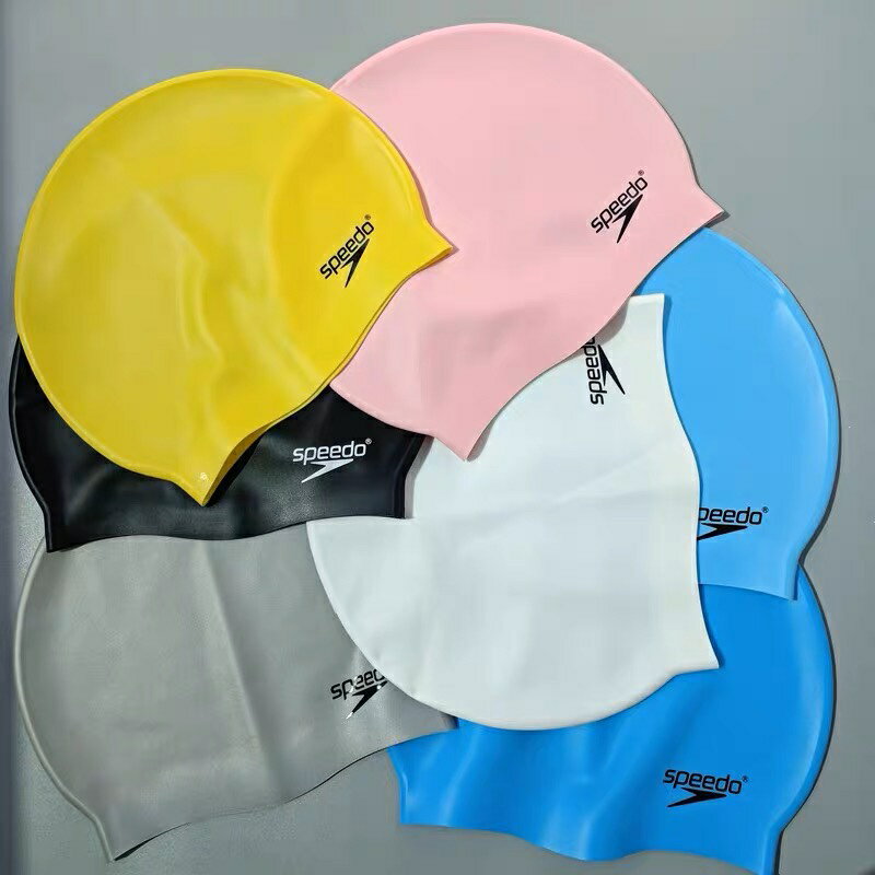速比濤時尚硅膠防水泳帽男女通用長發不勒頭專業護耳競賽訓練泳帽