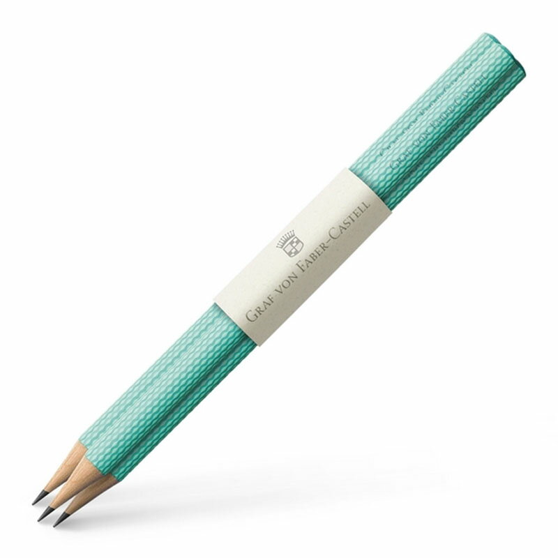 【Graf Von Faber-Castell】繩紋飾 綠松石 V118624 鉛筆3支入 /組
