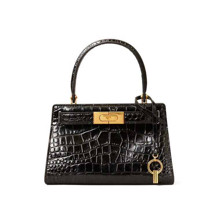 TORY BURCH  Lee Radziwil 鱷魚壓紋肩帶皮革小號手提單肩斜跨包 斜背包 75269(預購)~【 菲尼斯 國際精品 ★ APP下單天天10%點數回饋 】