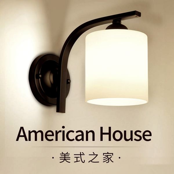 【威森家居】北歐 鐵架吊嵌圓柱罩壁燈 現貨原木工業風現代簡約復古吸頂燈吊燈壁燈大廳客廳臥室陽臺燈具LED設計師 L160610