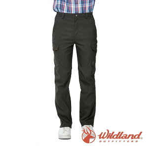 【wildland 荒野】男 彈性抗UV貼袋機能長褲『松果褐』0A91326