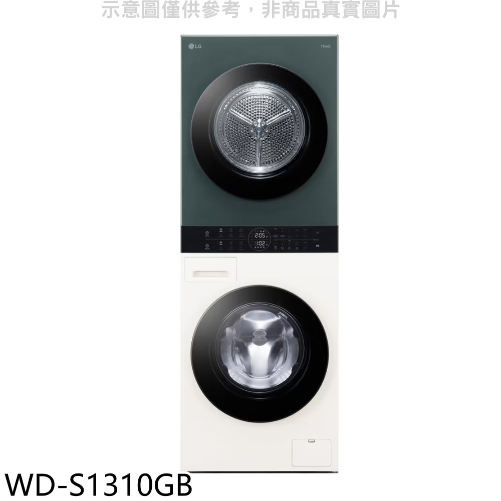 全館領券再折★LG樂金【WD-S1310GB】WashTower13公斤AI智控洗衣塔洗乾衣機(含標準安裝)