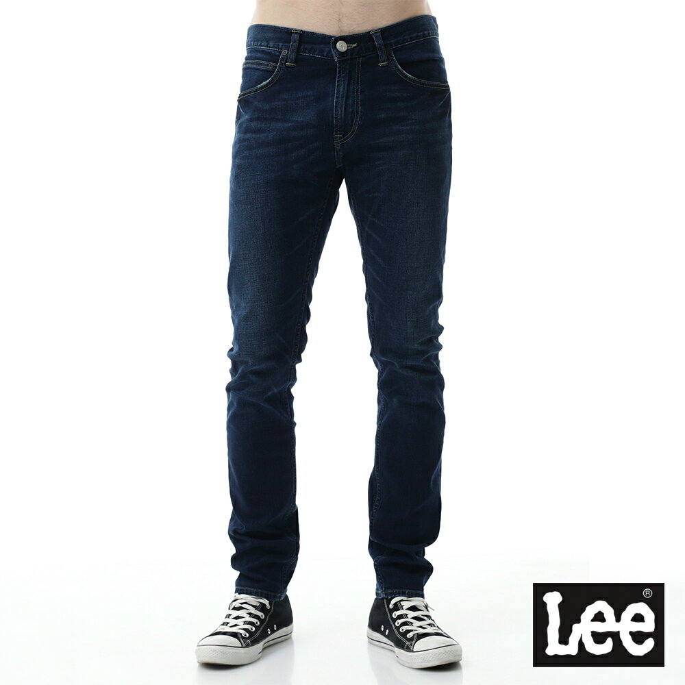 Lee 709 低腰合身小直筒牛仔褲 RG 男款 藍色 刷白