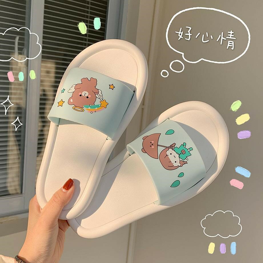 韓版可愛卡通少女心ins學生涼拖鞋女夏天室內防滑洗澡拖鞋