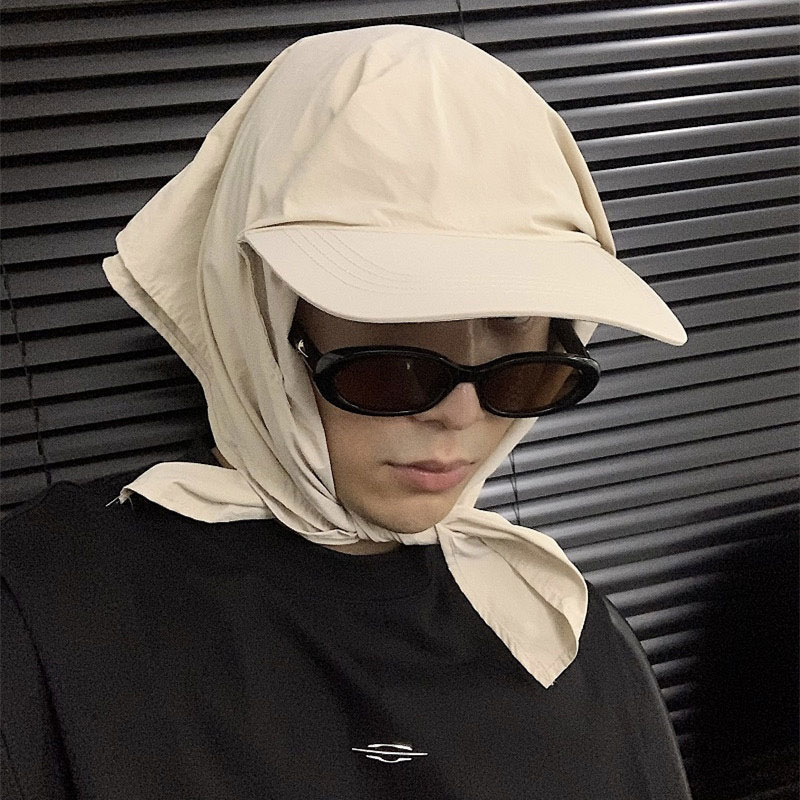 ANNAS 遮脖子 Jennie同款 防曬帽 頭巾 護頸帽 棒球帽 鴨舌帽 漁夫帽 遮陽帽 飛行帽 綁帶 速乾 露營 3