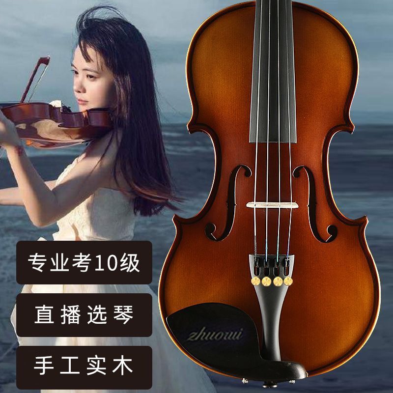 浩成進口實木小提琴初學者手工專業級兒童成人樂團考級獨演奏樂器