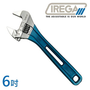 【IREGA】輕量型超薄大開口活動板手-防滑柄-6吋 92LWD24-150